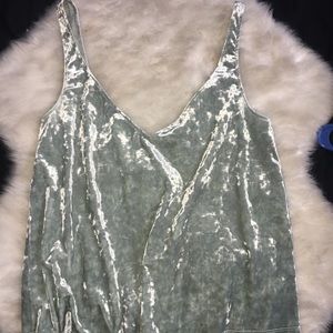 Cute Icy Blue Velvet Top! $15